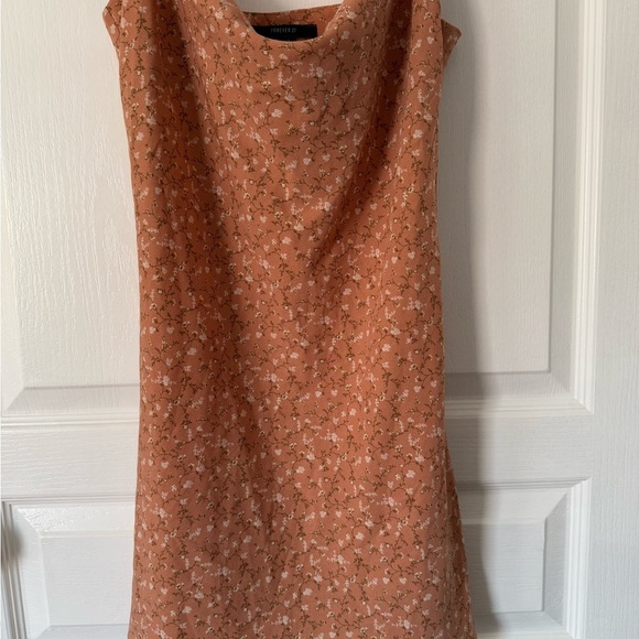 Forever 21 Orange Slip Dress Sleeveless Cowl Neck - Picture 8 of 11